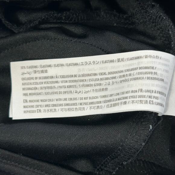 Abercrombie & Fitch 90s Straight Ultra High Rise Curve Love Pants Vegan Leather - Picture 13 of 13